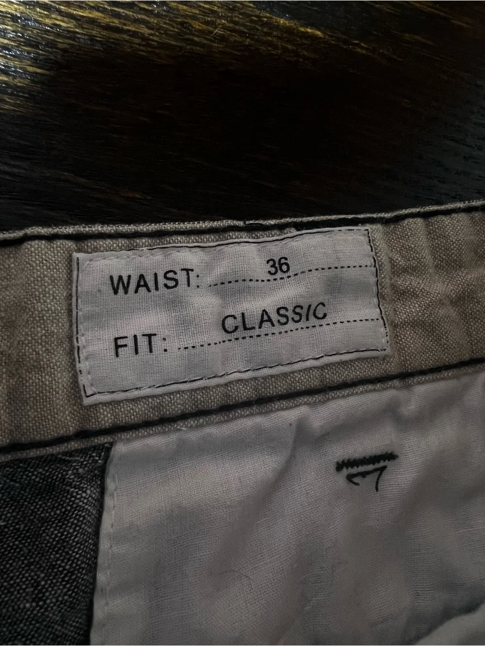 Bruno Washable Linen/Cotton Blend Gray Shorts Waist 36